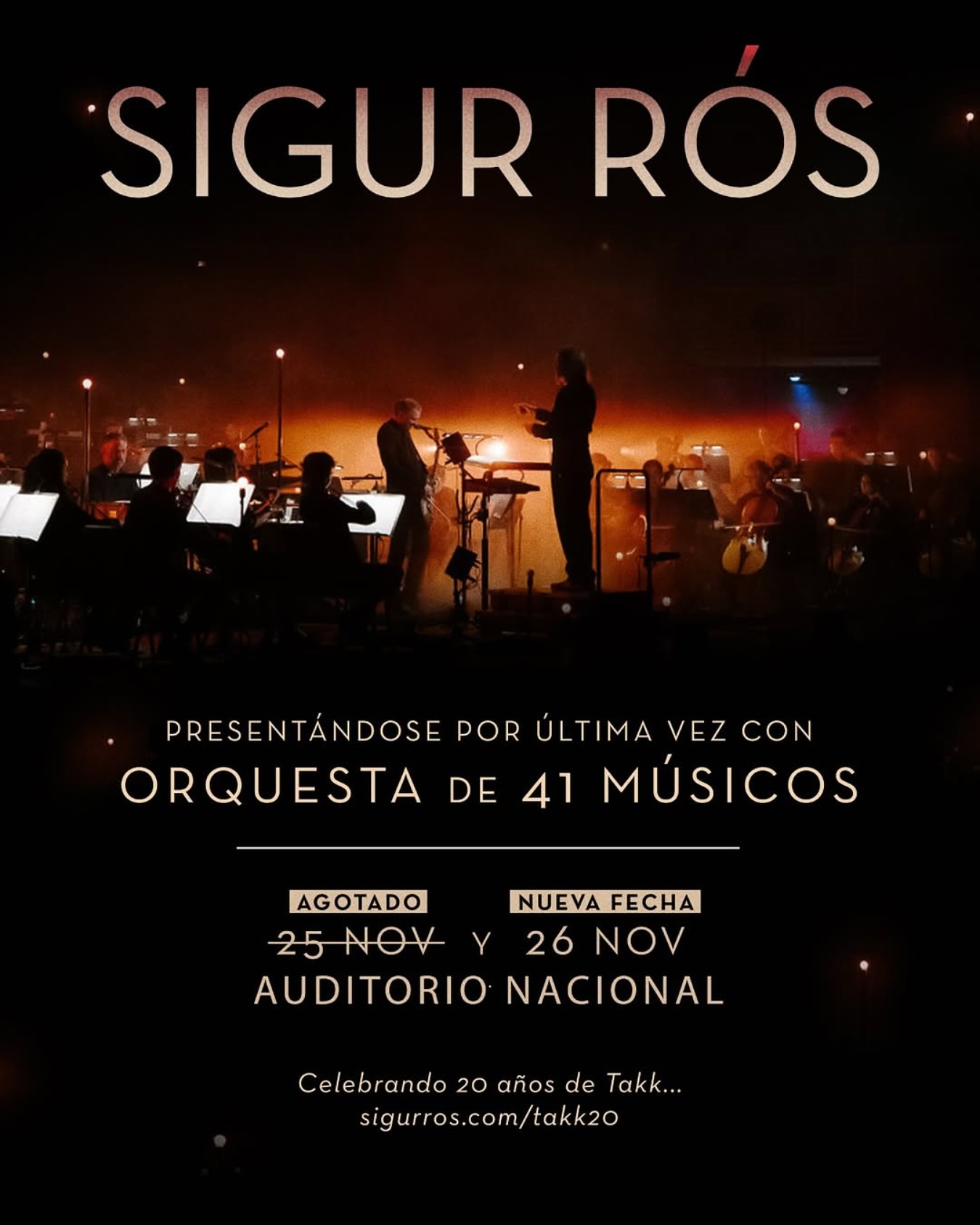 ¿Cómo que presentándose por última vez 😱?

Sigur Rós agendó segunda fecha en México para finales de noviembre. Hasta el momento, no hay noticias ni rumores de shows por Latinoamérica.

La banda islandesa, saldrá de gira para celebrar el vigésimo aniversario de su tercer álbum ’Takk…’ iniciando en Europa y luego en Norteamérica.  Las presentaciones serán acompañadas por orquestas locales dirigida por Robert Ames, quien dió vida a su último álbum ‘ÁTTA’ y tambien a ‘Takk…’

Solo nos queda esperar🤞🏻🕯️  #SigurRos